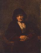 REMBRANDT Harmenszoon van Rijn Portrait of an old Woman Spain oil painting reproduction